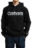 Mikina Carhartt Logo Hooded Sweatshirt - Černá