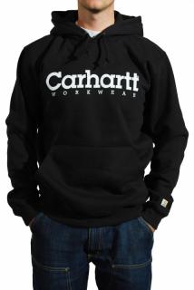 Mikina Carhartt Logo Hooded Sweatshirt - Černá