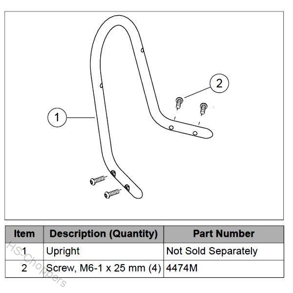 Sissybar upright low V-Rod