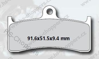 Přední brzdové destičky Ferodo "P" pro Buell 98-02