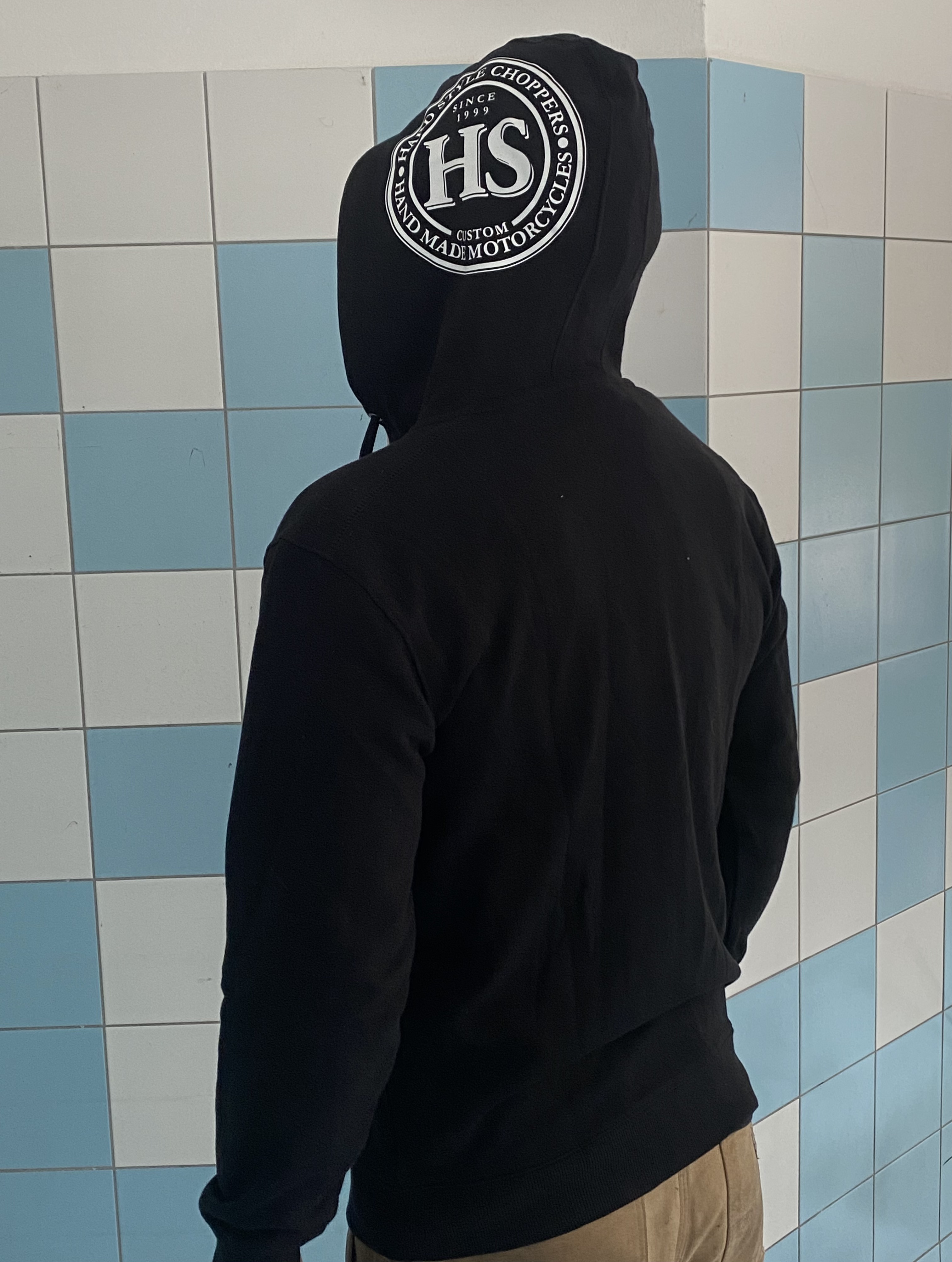 Pánská mikina, černá s bílým logem