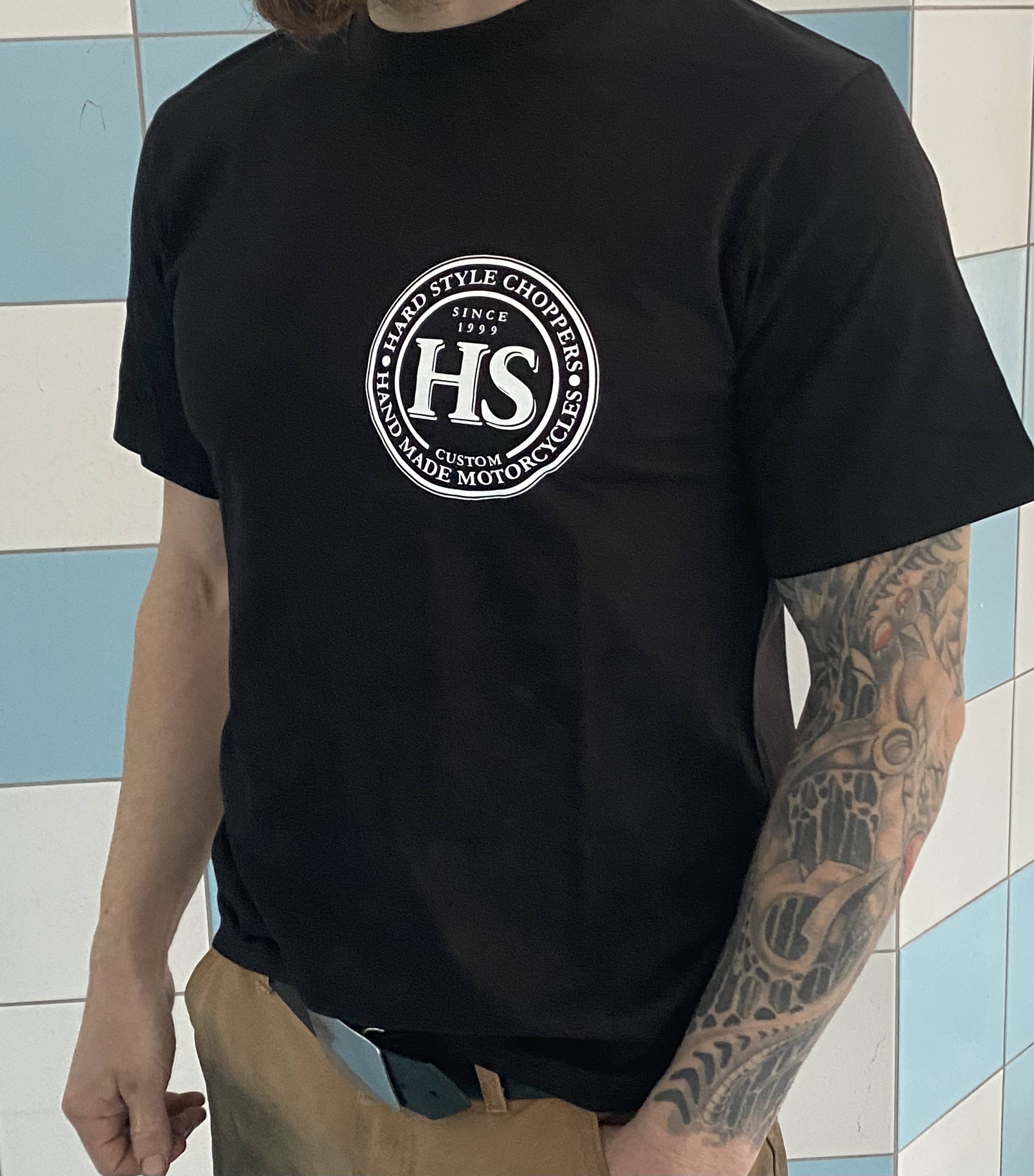 Pánské tričko, černé s bílým logem