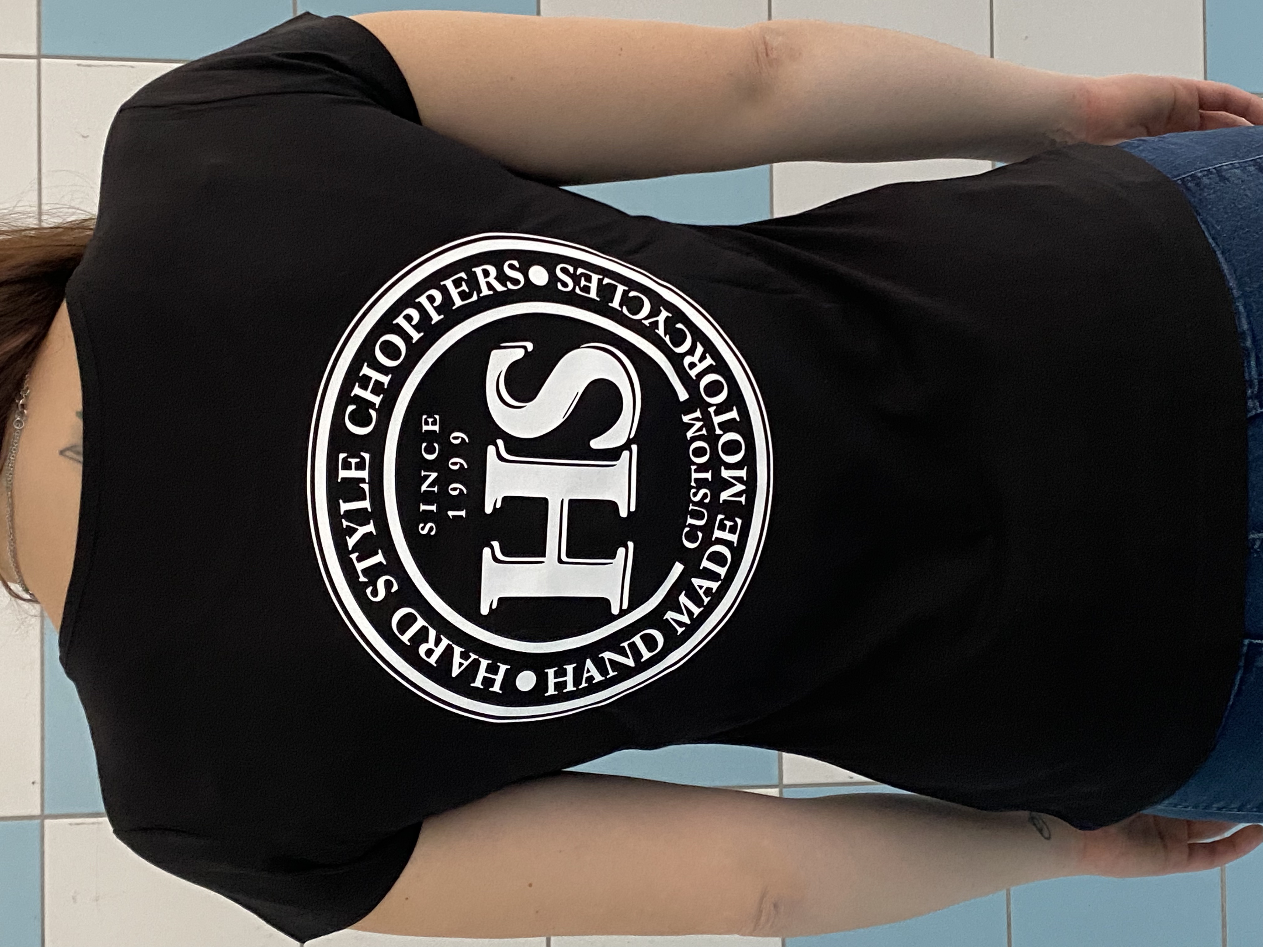 Dámské tričko, černé s bílým logem